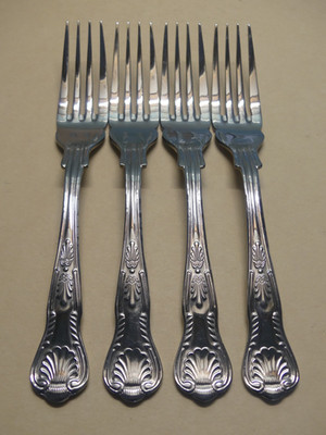 EDELSTAHL KÖNIGSMUSTER FISCHGABELN 7'' 4er Set