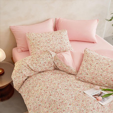 - Floral Comforter Set with Sheets, Cute Vintage Flower Cottagecore Aesthetic fo