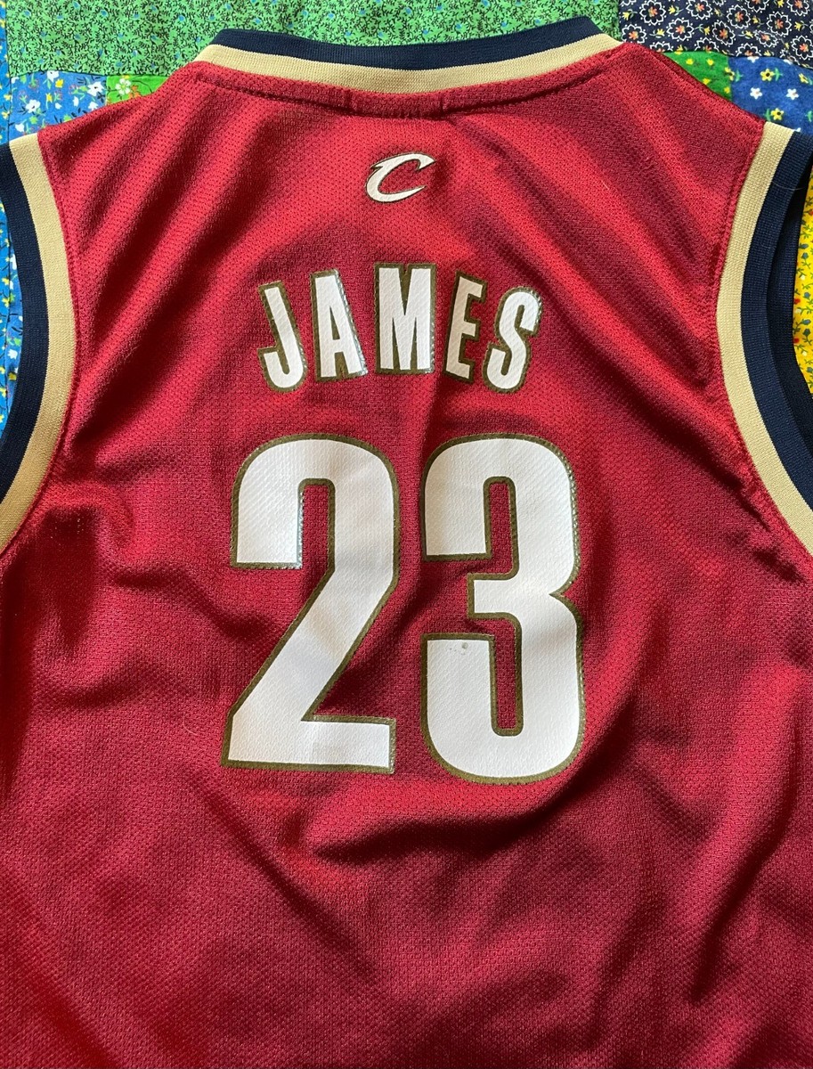 極美品 Adidas NBA CAVALIERS 23 JAMES Shirt Cleveland Cavaliers LeBron James #23 adidas NBA Jersey YOUTH Size