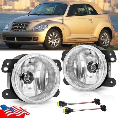 Pair Round Bumper Fog Light Driving Lamp For Chrysler 300 / PT Cruiser 2005-2010