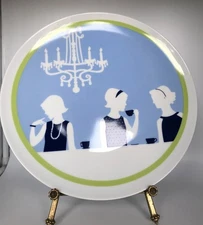 Silhouette Serving Platter Tray Women & Chandelier 12” Design Ideas