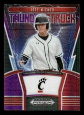 2020 Panini Prizm #TH-7 Joey Wiemer Thunderstruck Hyper Red Purple Cincinnati