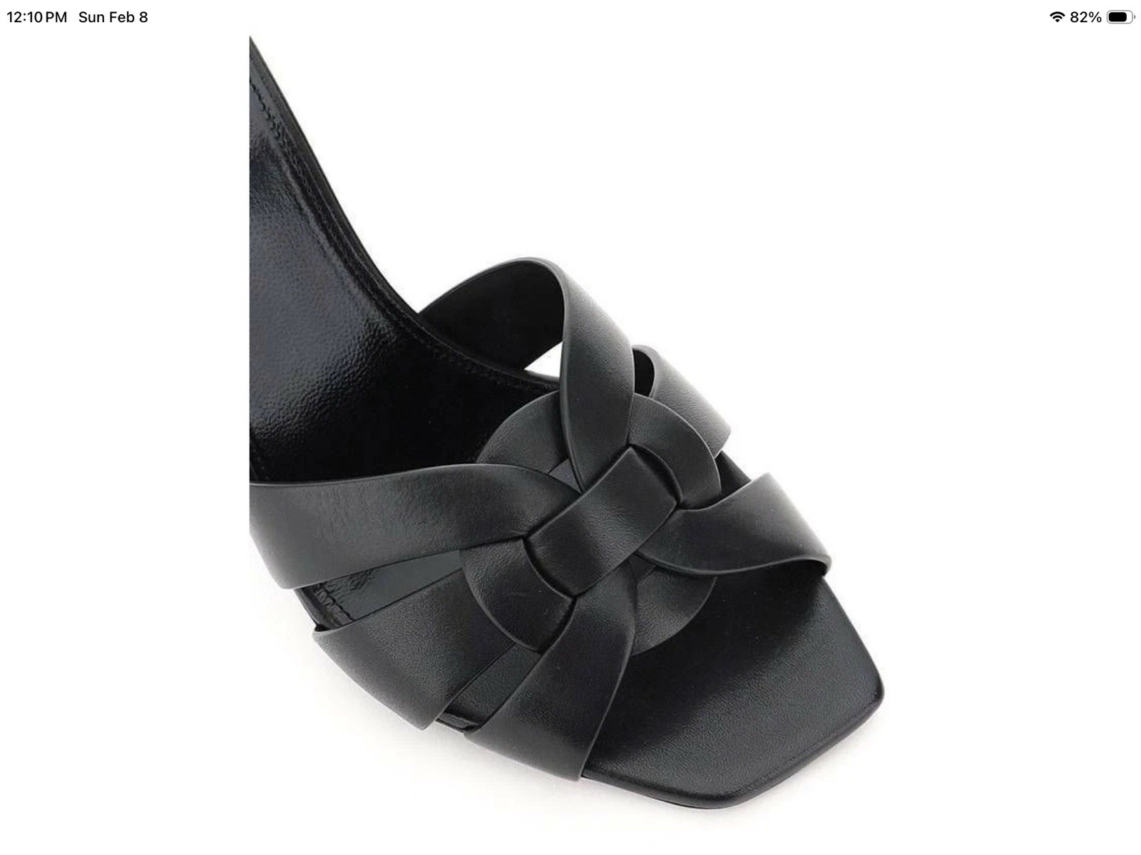 Saint Laurent Tribute Heel Mule 650986 DWE00 1000 133032969 thumbnail 2