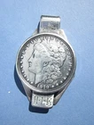 1879 US Morgan Silver Dollar $1 in Sterling Money Clip 38.07 Grams