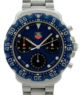 Tag Heuer 37mm Men's Formula 1 Chronograph Stainless Steel Blue
