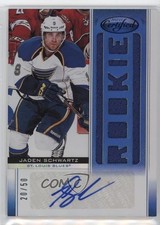 2012 Certified Freshman Fabrics Mirror Blue 20/50 Jaden Schwartz #184 Auto n1u