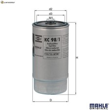 KRAFTSTOFFFILTER KC 98/1 F�R BMW 7E38 M57D30 2.9L 6cyl 7 E38 M67D39 3.9L 8cyl