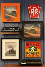 Vintage 1940’s Framed Print “Power” Advertisement For The Pennsylvania Railroad 
