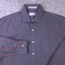 VTG Yves Saint Laurent Shirt Mens 15.5 32 33 Long Sleeve Button YSL Menswear EUC