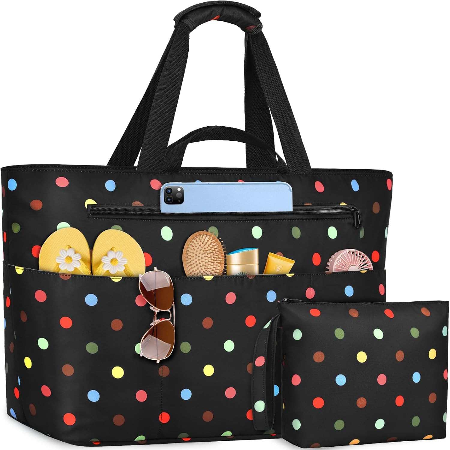 Borsa Mare Grande Borsa Spiaggia Donna XXL Famigli Impermeabile Beach Bag Con Zi