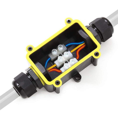 Junction Box Waterproof IP68 2 Way Plug Line M20 Coaxial Cable Connector Wire Ra