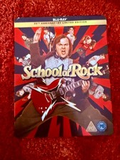 🔥SCHOOL OF ROCK UK EXCLUSIVE 20th ANNIVERSARY BLU RAY STEELBOOK RARE Like New🔥