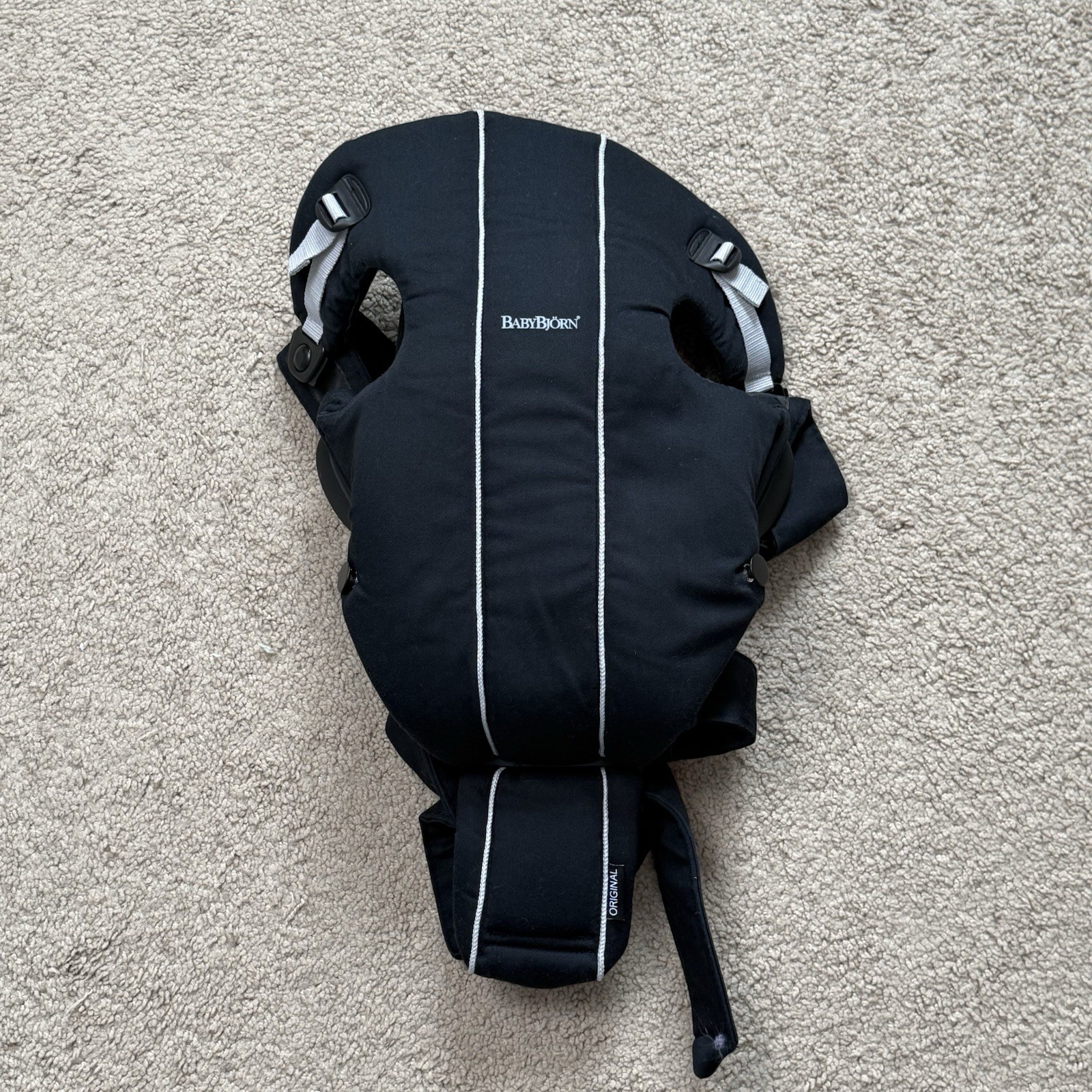 Baby Bjorn Baby Carrier Mini Soft Padded Black Canvas 8-25 Pounds Adjustable-image