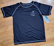 Quad Seven Unisex Swim Shirt for Child, Size 12/14 - NWT - Color: Black