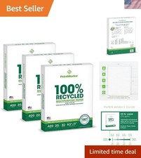 3 Packs 8.5" x 11" Recycled Printer Paper - 1200 Sheets