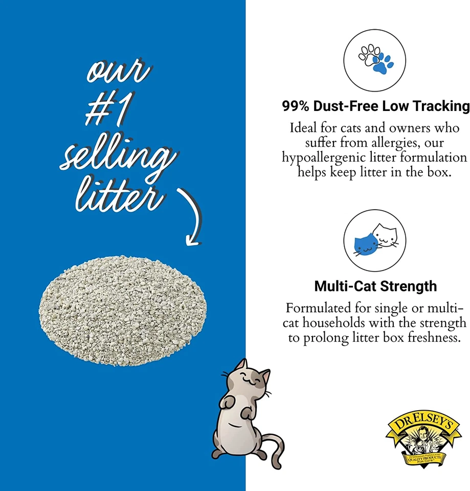 Dr. Elsey'S Ultra Unscented Clumping Clay Cat Litter 40 Lb. Bag - Image 3 of 4