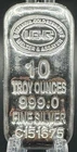 SEALED 10 OZ .999 FINE IGR SILVER BAR SERIAL NUMBERED W/COA