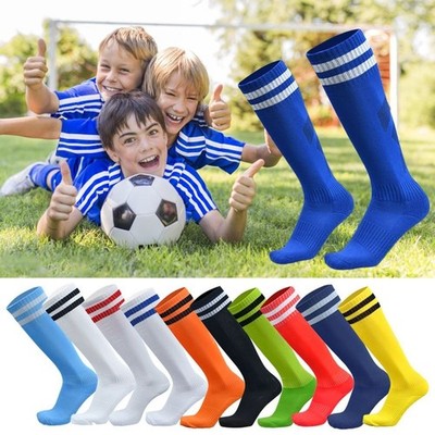 Lange Fußball Socken Verschleißfeste Kompressionsstrümpfe für Kinder Alltag Sport