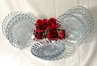 8 Saffire Blue Bubble Depression Glass Bowls