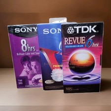 Sony  TDK VHS Blank Tapes Lot of 3 Sealed in Package