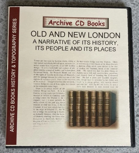 Old And New London Walter Thornbury 1897 - Archive CD Books - High Quality Scan