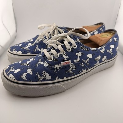 Vans x Peanuts Snoopy Skate Print Sneakers Blue Streetwear W Sz 10 M Sz 11.5