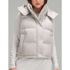 Lululemon Womens Wunder Puff Cropped Vest Size 4 Natural Ivory Outdoor Hiking