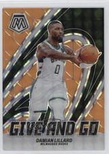 2023 Panini Mosaic Give and Go Fluorescent Orange Prizm 7/25 Damian Lillard 12fl