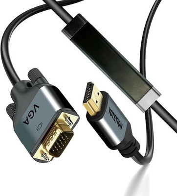 YOTETION HDMI to VGA 30ft Cable w IC Gold Plated Computer Desktop PC ROKU