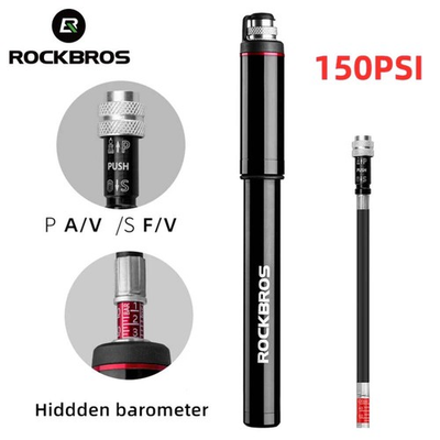 #ad ROCKBROS High Pressure Mini Bike Pump 150PSI Aluminum Alloy AU $71.95