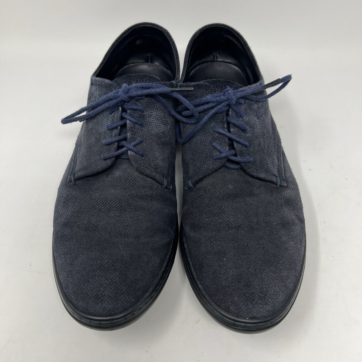Giorgio Armani‎ Lace Up Derby Suede Dress Shoes Men\'s Size 9 Perforated Italy Giorgio Armani Lace Up Derby Suede Dress Shoes Men main image 3