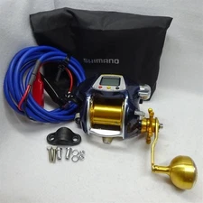 Shimamo 10 Beast Master MUTEKI 3000 Electric Reel Used w/ Power Cord & Bag