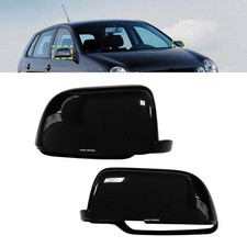 2x Spiegelkappe Schwarz Außenspiegel Gehäuse Für VW Polo 9A, 9N bj. 2001-04.2005