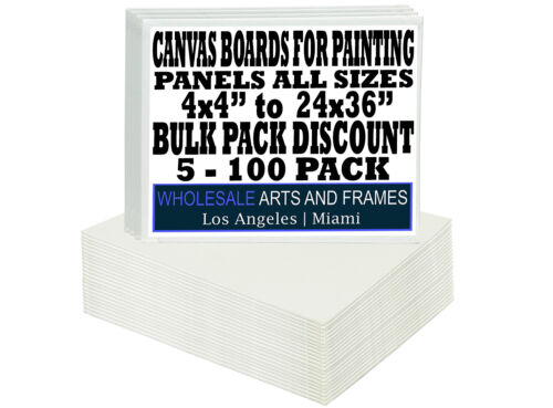 Artist Canvas Panels Boards White Black 4x4 8x10 9x12 11x14 16x20 18x24 24x36 - Picture 36 of 124
