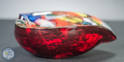Murano Glass By AVEM Italy Tutti Frutti & Aventurine Bowl -Ashtray - Picture 3 of 13