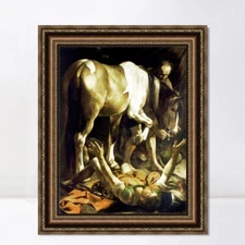 Framed Canvas Giclee Print Art The Conversion of St. (Saint) Paul by Caravaggio