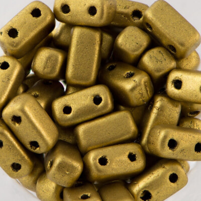 3/6mm Matte Metallic Aztec Gold Czech Mate Brick Beads (50) | eBay