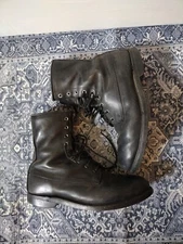 VINTAGE ANSI BILTRITE COMBAT BOOTS BLACK MENS SIZE 9 Z41.1-1983/75