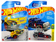 Hot Wheels 2 Lot- HKH34 Poppa Wheelie #186 8/10 & HTC55 Brick & Motor 1/5 #25