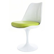 Fusion Living Set of 6 White Chelsea Side Chair With PU Seat Cushion
