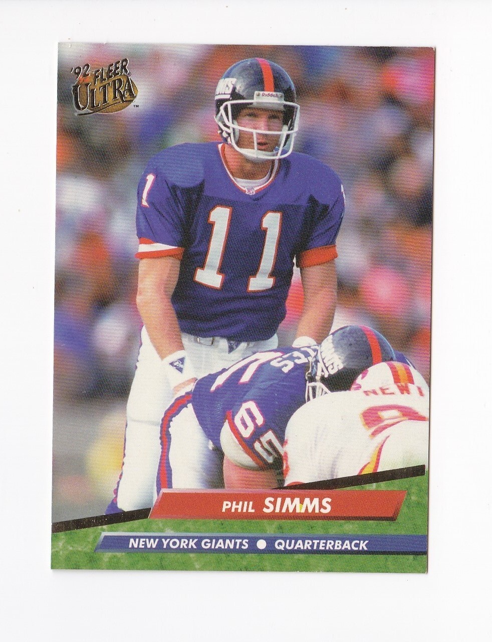 1992 Fleer Ultra Football Phil Simms Giants #286