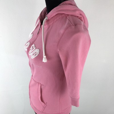 Download AEROPOSTALE Logo Design Full Zip Up Pink Hooded Sweatshirt ...