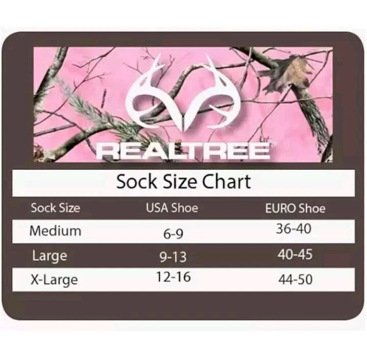 Calcetines Realtree Girl Mezcla Lana Gris Rosa Med 9-11 Toda Temporada Hechos en EE. UU. Foto 3 de 3