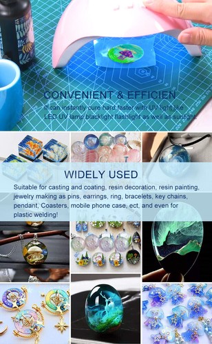 Hard UV Resin Glue Clear Crystal DIY Handmade Epoxy Crafts Casting Jewelry Mold - Picture 6 of 26