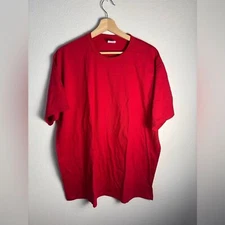 Men's red Port and Company Plain T-shirt Size XL NEW