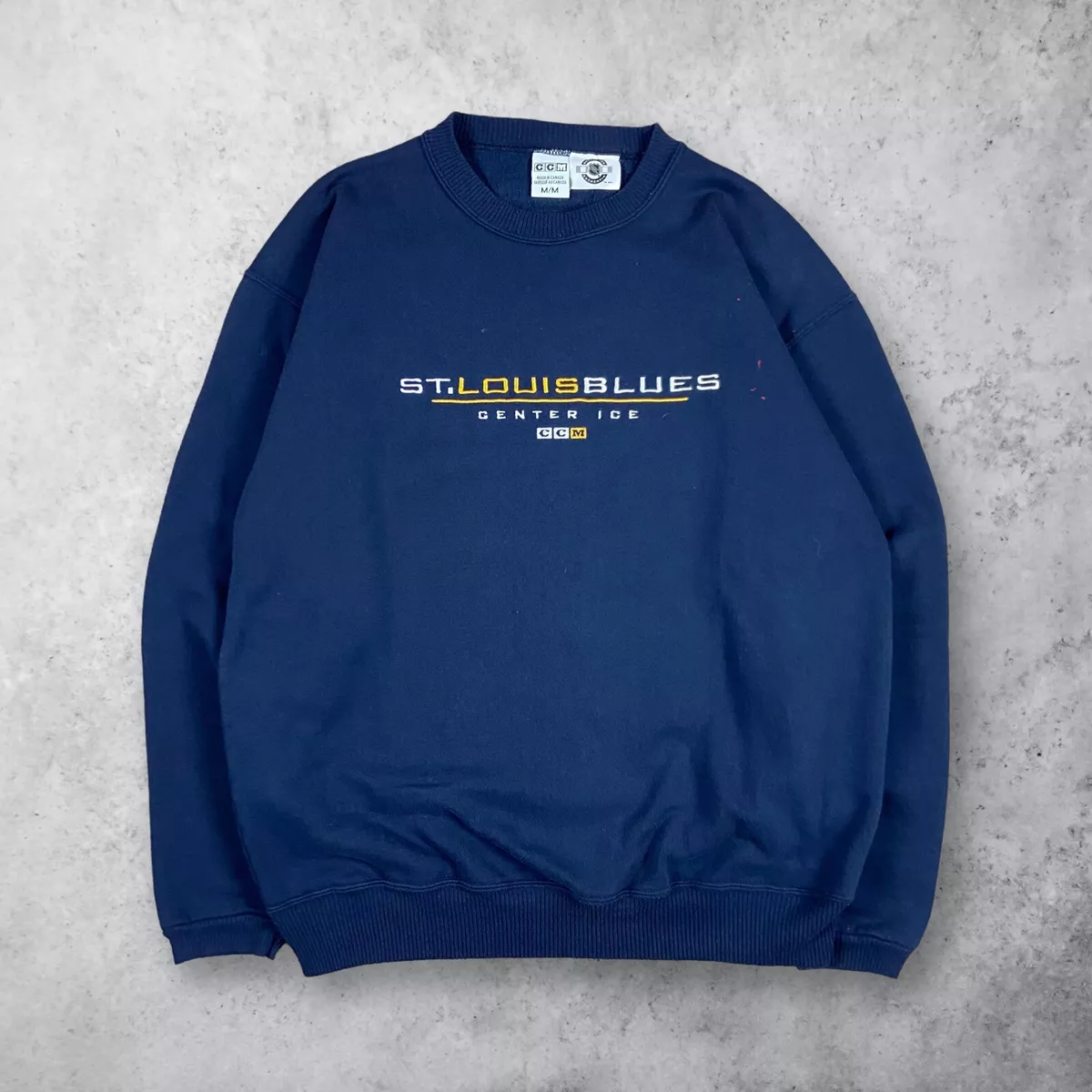 Vintage 90s St. Louis Blues NHL Hockey Crewneck Sweatshirt Blue 2XL