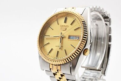 EXC+5】SEIKO 5 7S26-0500 Gold Dial Day Date Automatic Men's EXC+5】SEIKO 5 7S26-0500 Gold Dial Day Date Automatic Men's