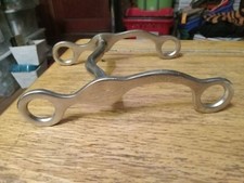 used Stainless steel curb bit 4 3/4 in mouth light engraving