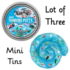 (3) Crazy Aaron's Winter Holiday Mini Putty Sensory Stimulation Stress Relief