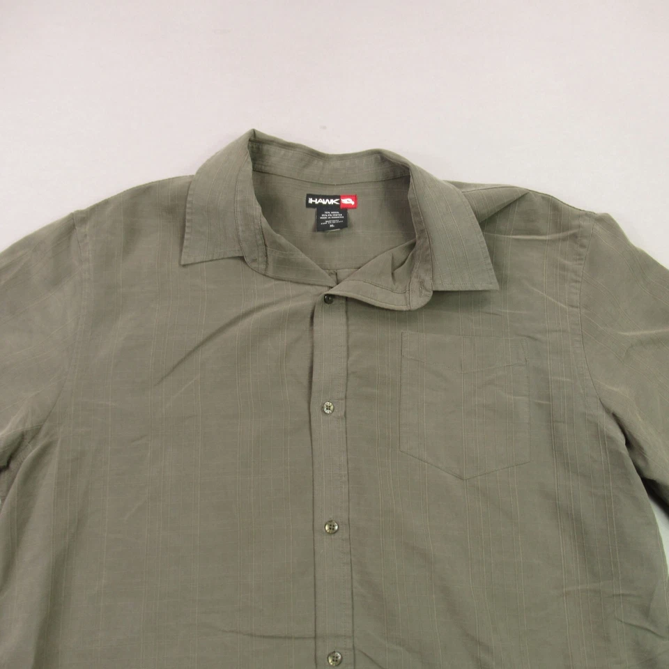 Tony Hawk Shirt Mens XL Short Sleeve Lightweight Pocket Button Front Green - Image 3 of 4